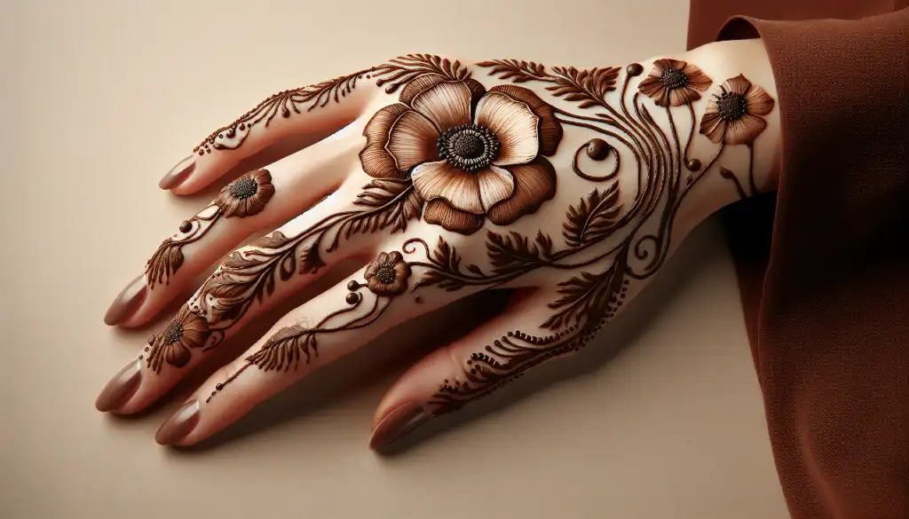 Best 20 Anemone Flowers Mehndi Designs for Any Event