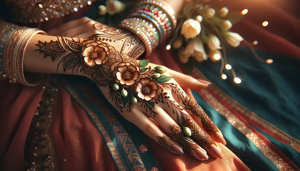 10 Gorgeous Balloon Flower Mehndi Designs for any event.