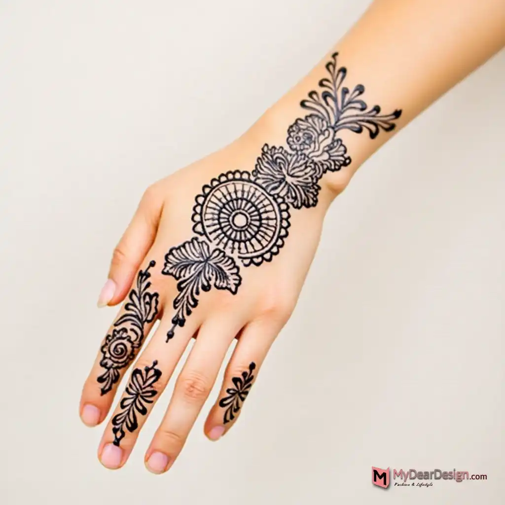 Bougainvillea Henna Stencils