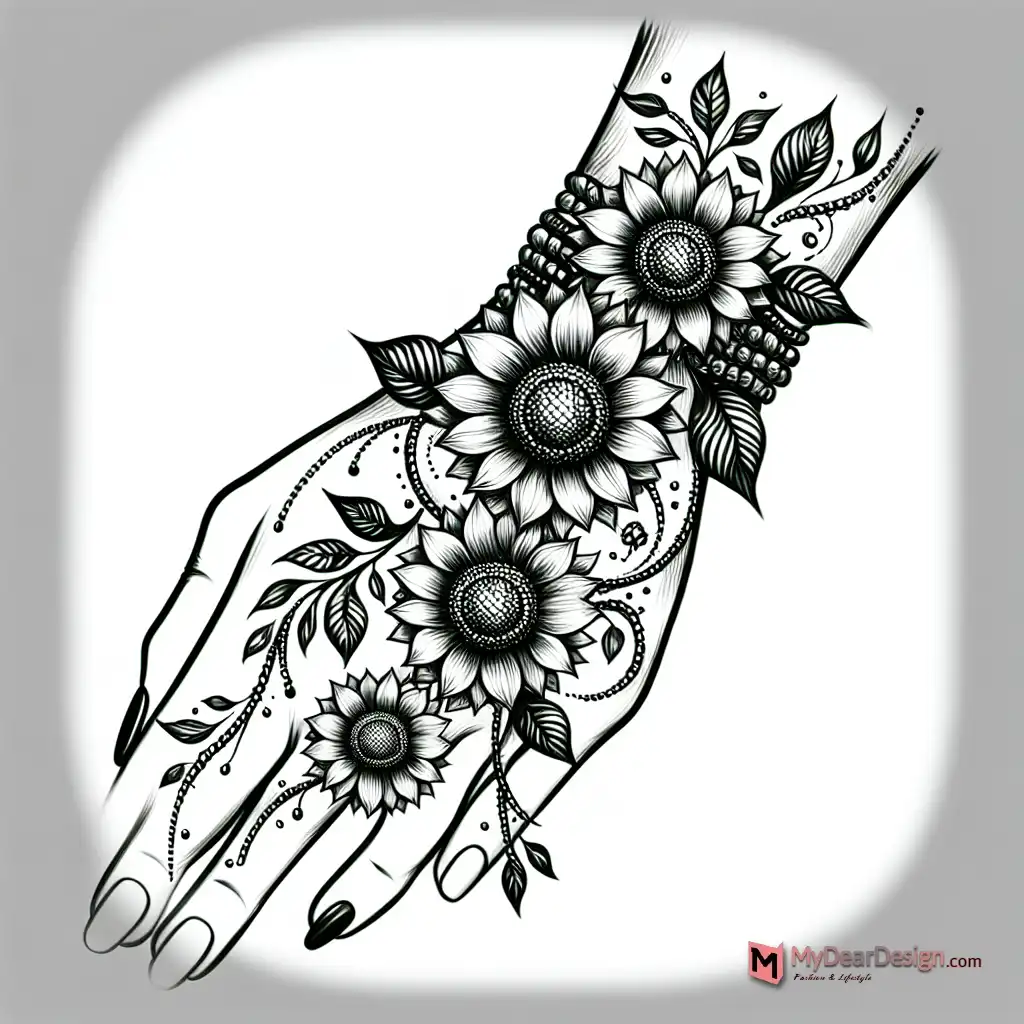 Sunflower bracelet design