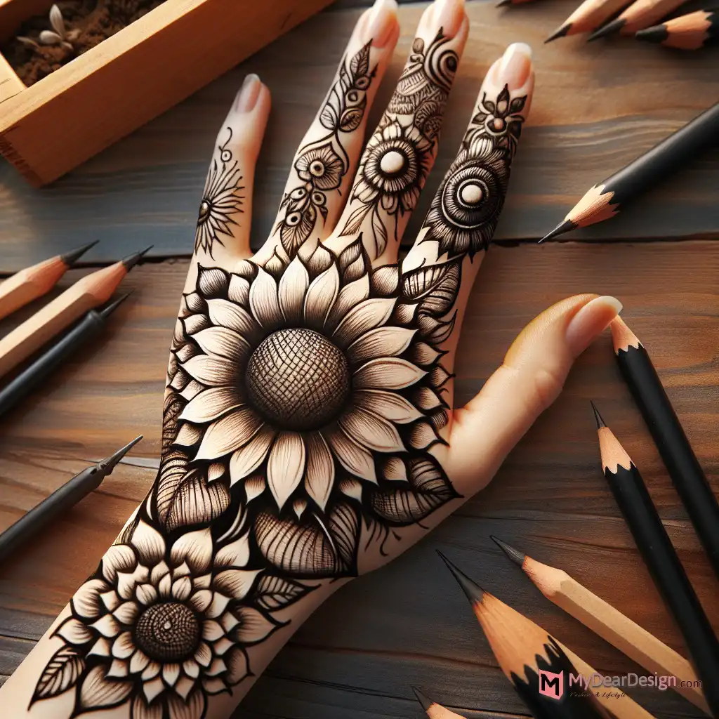 How to create 10 beautiful sunflower mehndi designs at home
