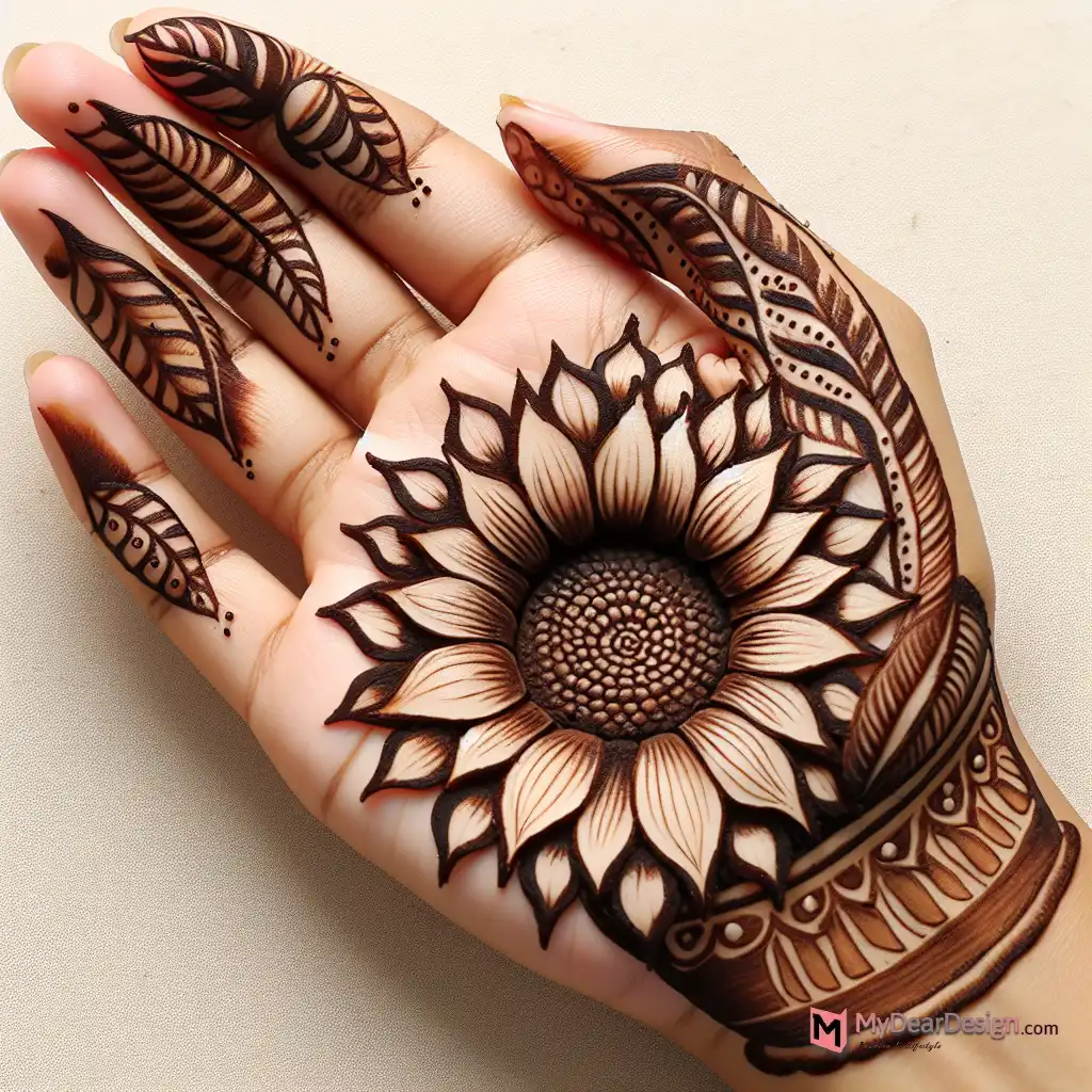 How to create 10 beautiful sunflower mehndi designs at home